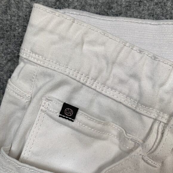 Curve Apparel Jeans Womens 10 White Denim Cotton Blend Stretch Curvy Straight - Picture 5 of 14